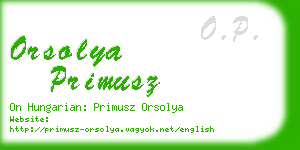 orsolya primusz business card